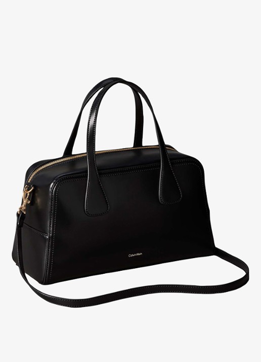 Calvin Klein Handtas met logo - achterkant zwart