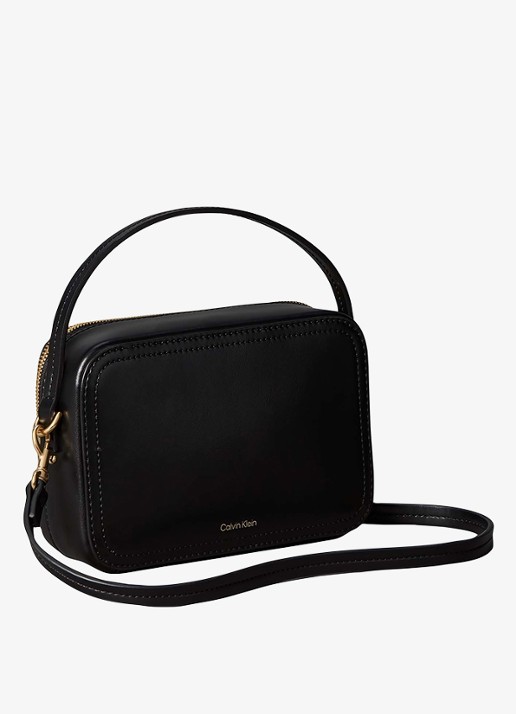 Calvin Klein Handtas met logo - achterkant 3 zwart