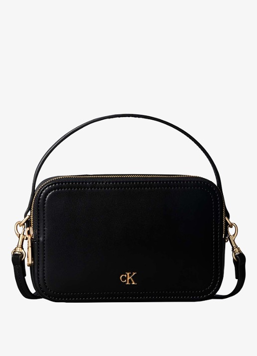 Calvin Klein Handtas met logo - voorkant zwart