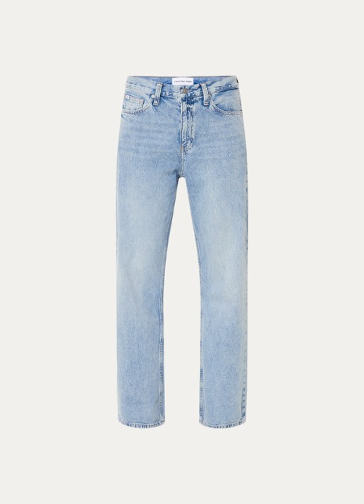Calvin Klein High waist flared jeans met medium wassing - voorkant indigo