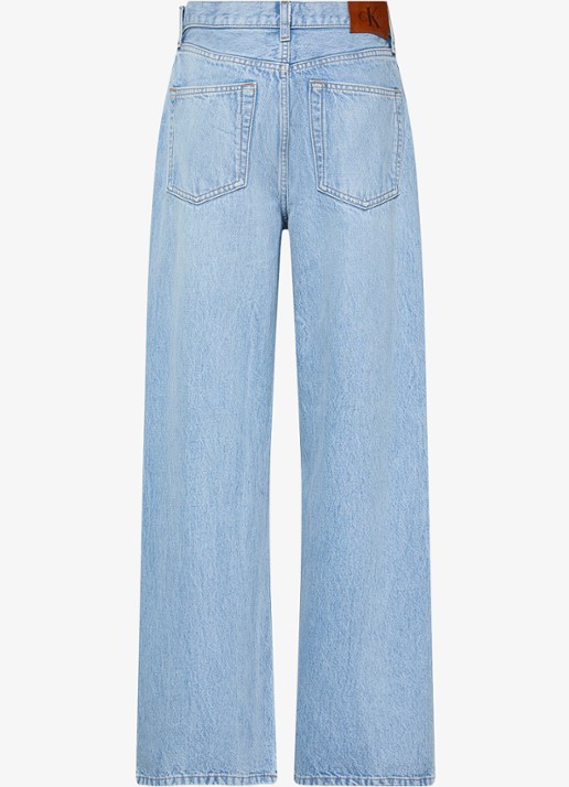 Calvin Klein High waist wide leg jeans - achterkant 3 sage stone-rjk
