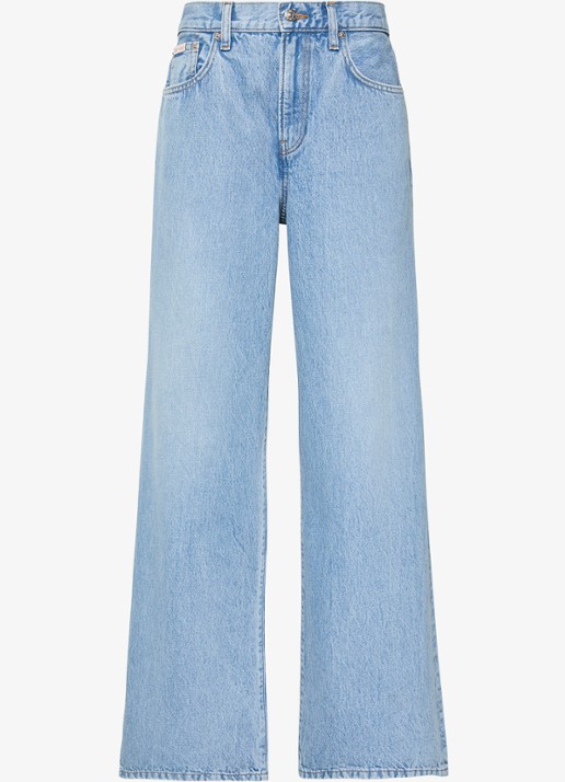 Calvin Klein High waist wide leg jeans - voorkant sage stone-rjk