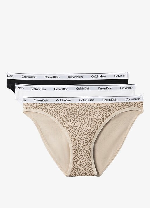 Calvin Klein Hipster met logoband in 3-pack - voorkant zwart