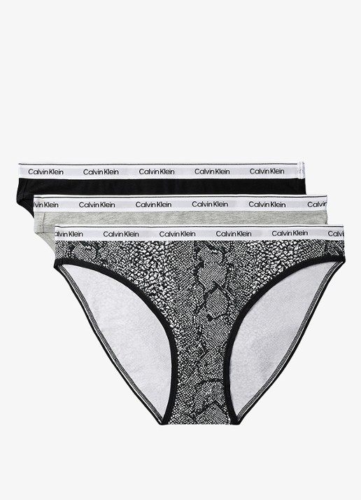 Calvin Klein Hipster met logoband in 3-pack - voorkant 5 grijsmele