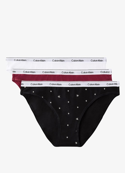Calvin Klein Hipster met logoband in 3-pack - voorkant donkerroze