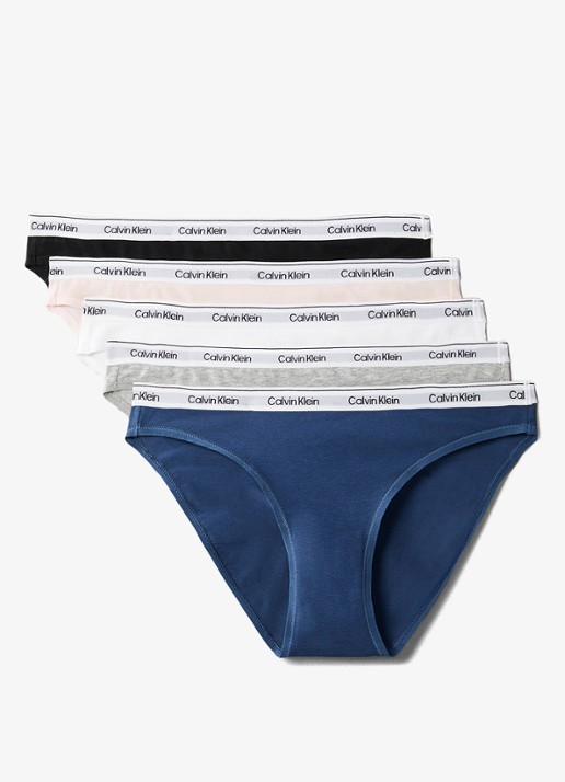 Calvin Klein Hipster met logoband in 5-pack - voorkant 3 multicolor