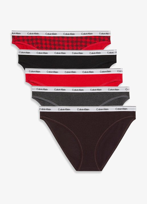 Calvin Klein Hipster met logoband in 5-pack - achterkant 2 multicolor