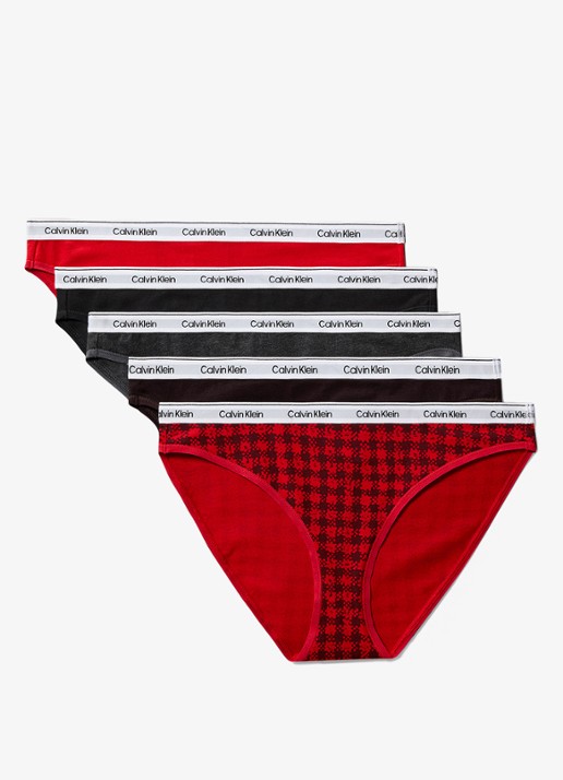 Calvin Klein Hipster met logoband in 5-pack - voorkant 4 multicolor