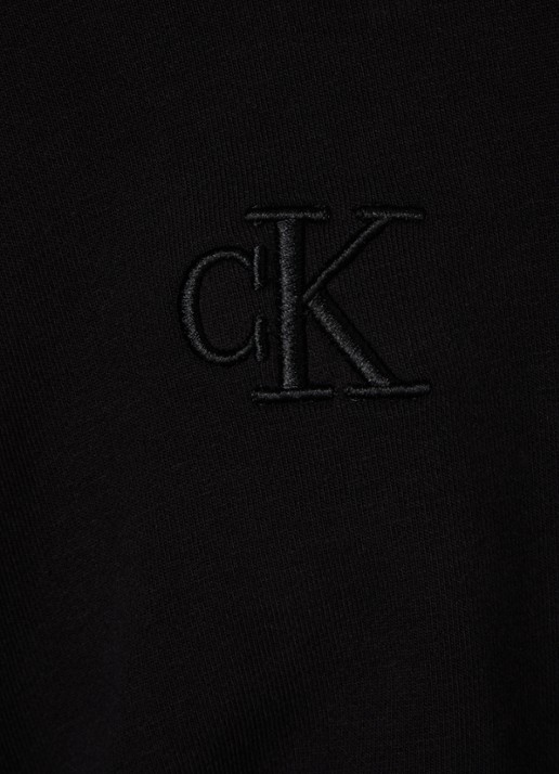 Calvin Klein Hoodie met geknoopt detail - detail zwart