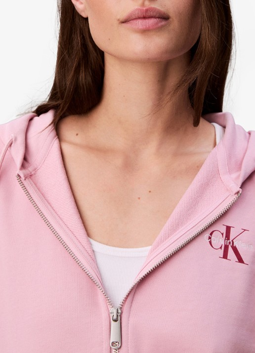 Calvin Klein Hoodie met logo - detail 2 roze
