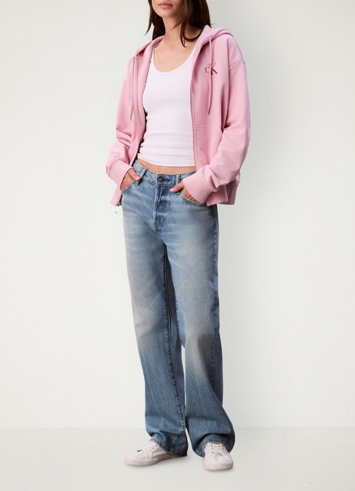 Calvin Klein Hoodie met logo - voorkant 5 roze