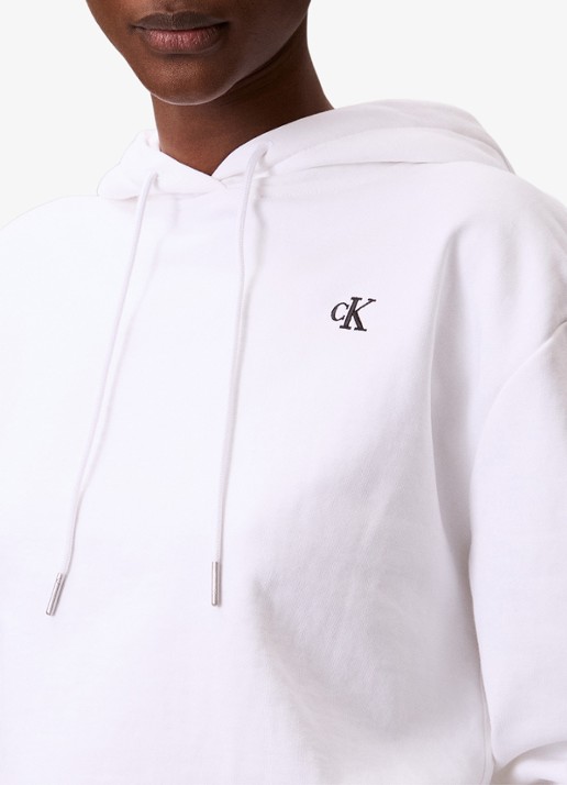 Calvin Klein Hoodie met logo - detail 3 wit
