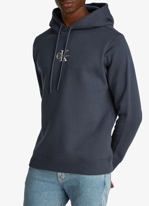 Calvin Klein Hoodie met logoborduring - detail 6 indigo