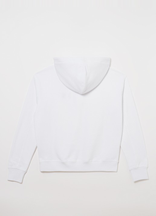 Calvin Klein Hoodie met logoborduring  - voorkant 3 wit