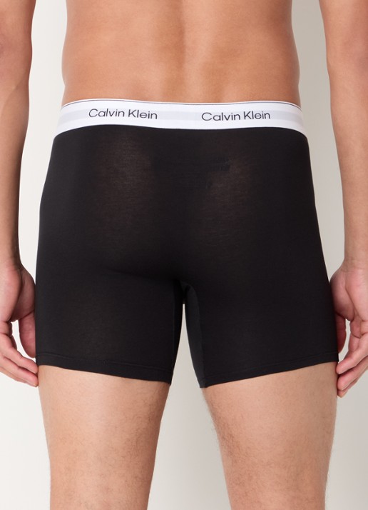 Calvin Klein Icon boxershorts met logoband in 3-pack - achterkant zwart
