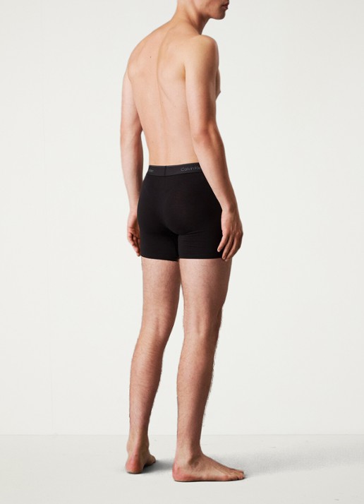 Calvin Klein Icon boxershorts met logoband in 3-pack - achterkant 4 beige