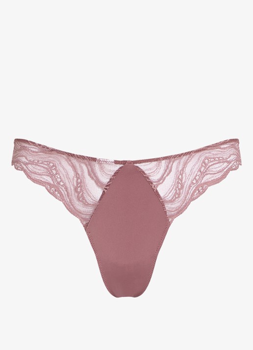 Calvin Klein Instinct string van kant - voorkant 5 oudroze