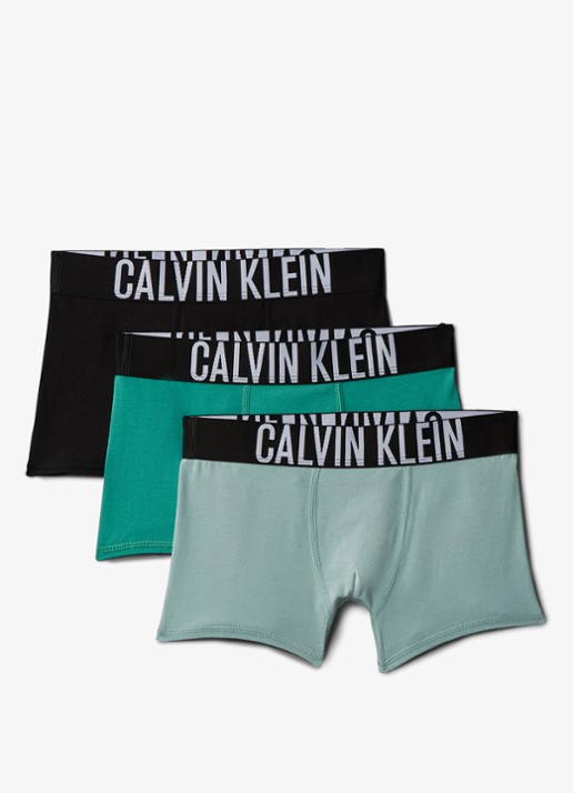 Calvin Klein Intense power boxer met logoband in 3-pack - voorkant 2 turquoise