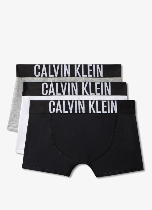 Calvin Klein Intense power boxer met logoband in 3-pack - achterkant 3 grijs