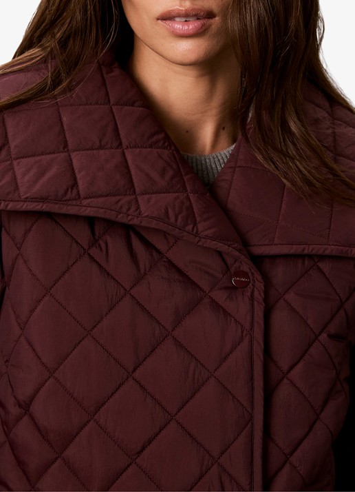 Calvin Klein Jack met quilt patroon en paspelzakken - detail 5 bordeauxrood