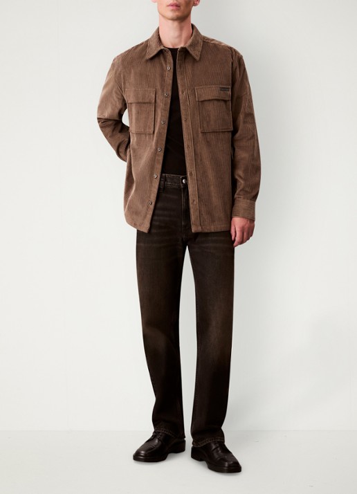 Calvin Klein Jack van corduroy met klepzakken - voorkant 4 bruin