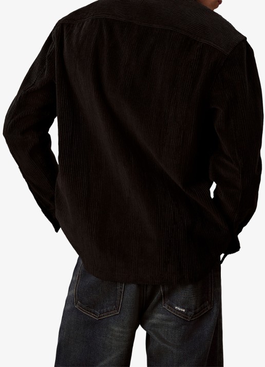 Calvin Klein Jack van corduroy met klepzakken - achterkant zwart
