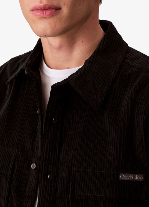 Calvin Klein Jack van corduroy met klepzakken - detail 3 zwart
