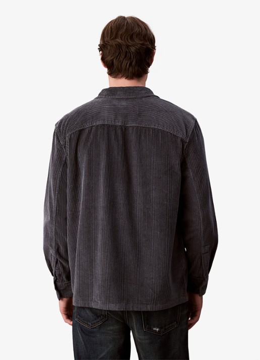 Calvin Klein Jack van corduroy met klepzakken - achterkant 6 donkerblauw