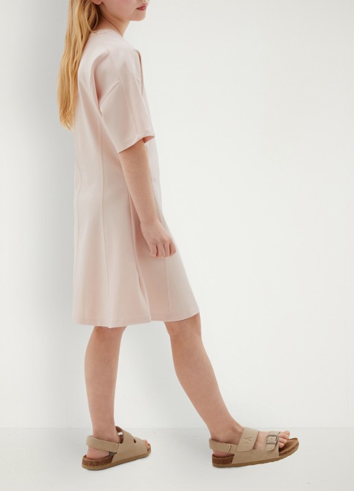 Calvin Klein Jurk met logo - detail 2 mangano calcite-t0r /  roze