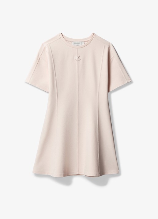 Calvin Klein Jurk met logo - voorkant 3 mangano calcite-t0r /  roze