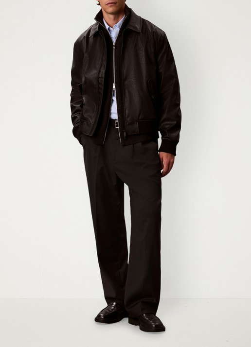 Calvin Klein Kabelgebreid vest met logo - voorkant 5 zwart