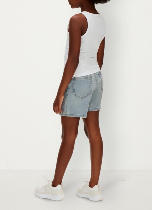 Calvin Klein Korte broek van katoen - achterkant 3 denim