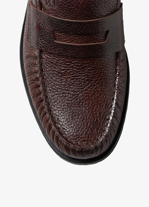 Calvin Klein Loafer met logo - detail 3 bruin