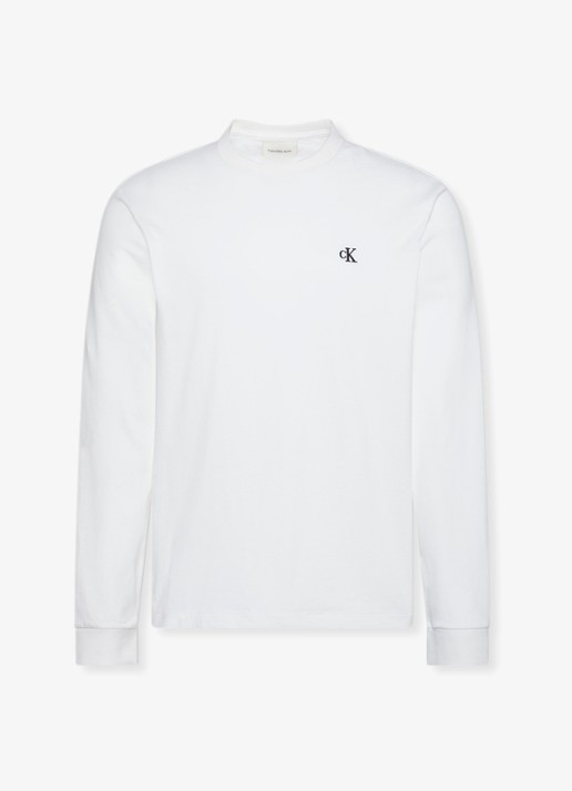 Calvin Klein Longsleeve met logo - voorkant 6 wit