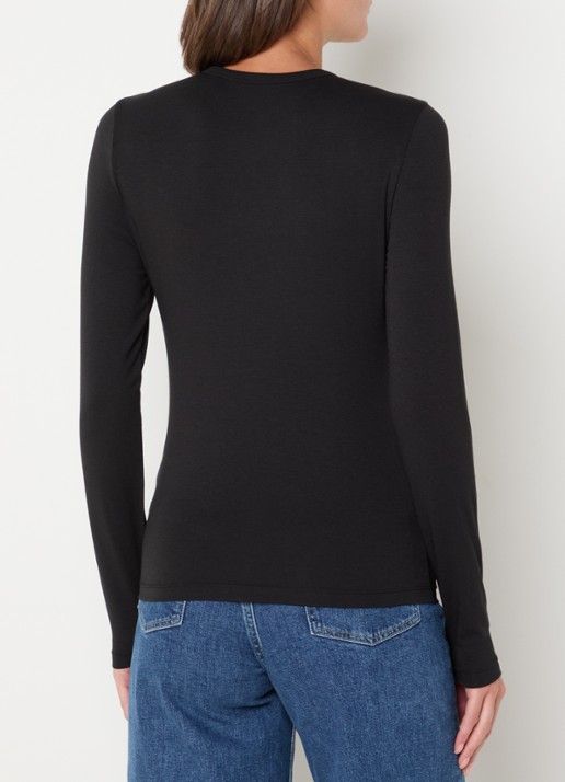 Calvin Klein Longsleeve met stretch - achterkant 4 zwart
