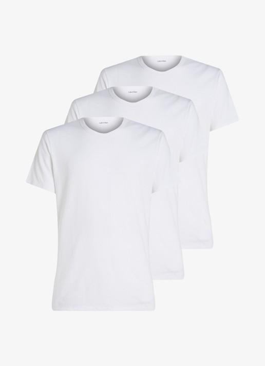 Calvin Klein Lounge T-shirt in 3-pack - voorkant 2 wit
