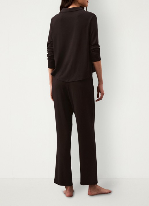 Calvin Klein Loungebroek met logoband - achterkant zwart