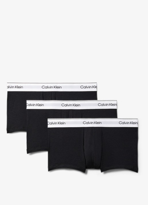 Calvin Klein Low Rise Trunk boxershorts 3-pack - voorkant 4 zwart