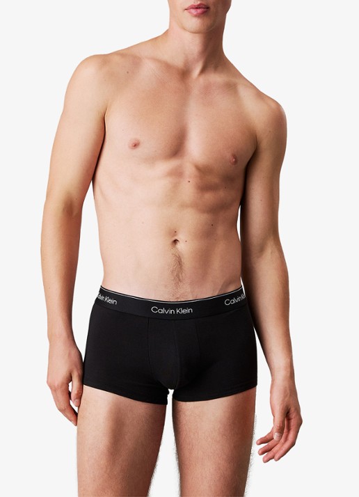 Calvin Klein Low Rise Trunk boxershorts 3-pack - voorkant 4 blauw