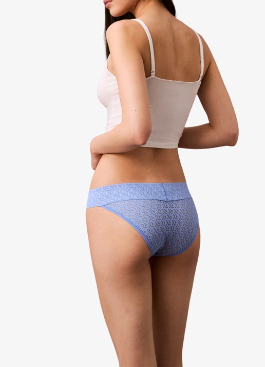 Calvin Klein Low waisted hipster met details van kant - achterkant wit