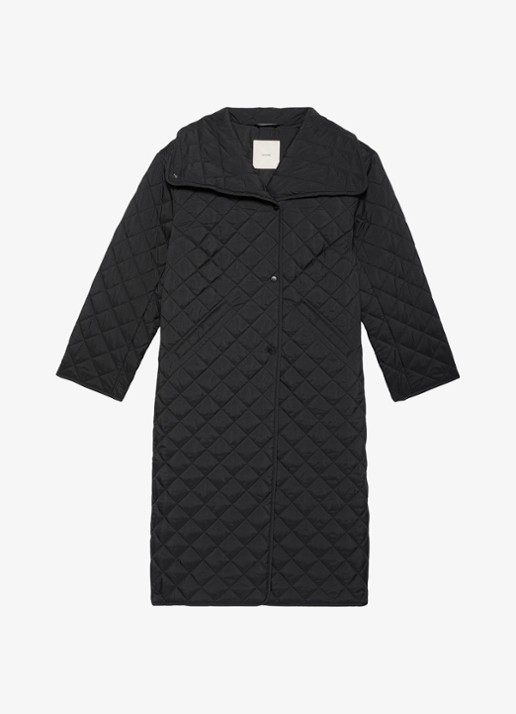 Calvin Klein Mantel met quilt patroon en paspelzakken