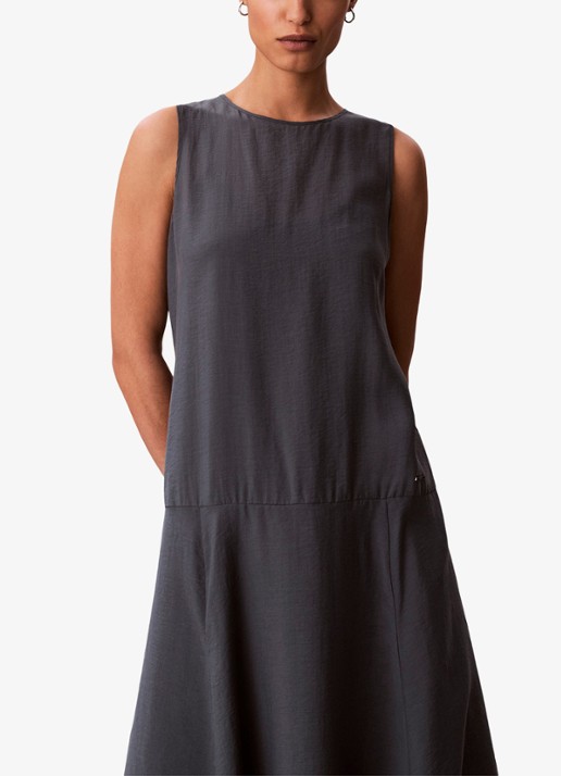 Calvin Klein Midi jurk met ronde hals