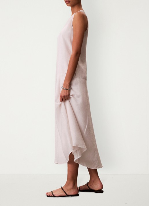 Calvin Klein Midi jurk met ronde hals - detail 4 oudroze