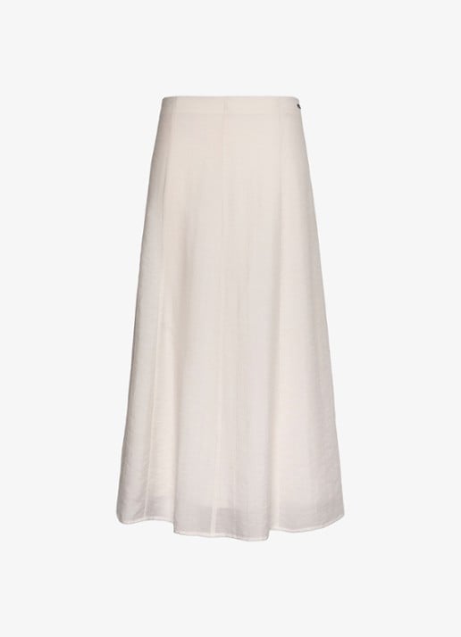 Calvin Klein Midi rok met blinde ritssluiting - voorkant oudroze