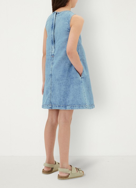 Calvin Klein Mini jurk met logoborduring - achterkant denim