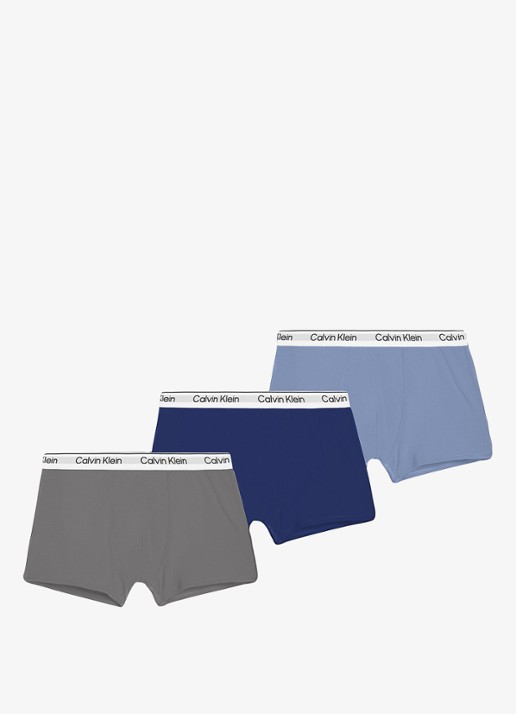 Calvin Klein Modern boxer met logoband in 3-pack - voorkant antraciet