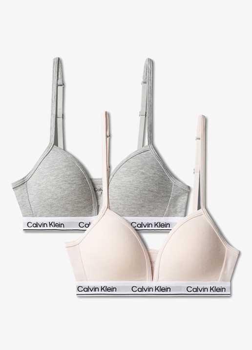 Calvin Klein Modern bralette in 2-pack - detail 3 grijsmele