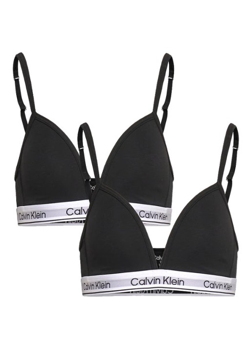 Calvin Klein Modern bralette in 2-pack - voorkant wit