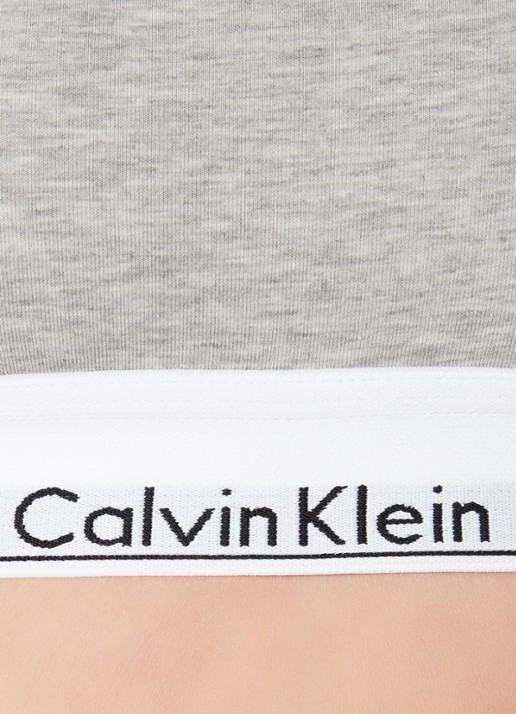 Calvin Klein Modern bralette met logoband - detail 2 grey heather / grijs