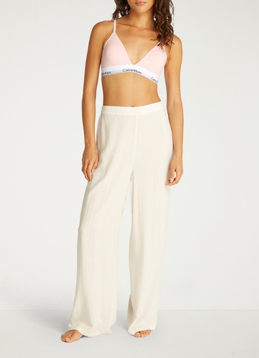 Calvin Klein Modern bralette met uitneembare vulling en logoband - detail 4 buff pink / roze
